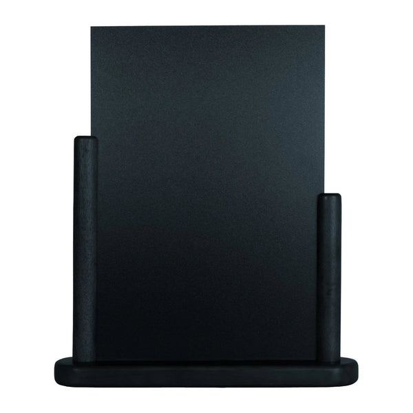Comparatif des trois formats d'ardoise de table noire en bois laqué : 10x15, 15x21 et 21x30 cm
