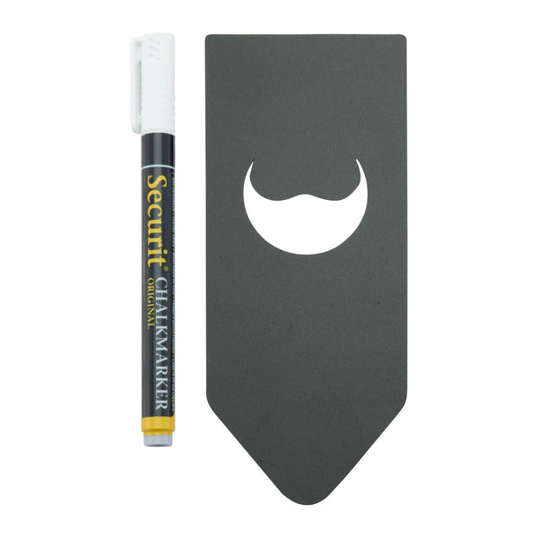 Ardoisines noires pour bouteilles 6,5 x 15,3 cm, lot de 10, écriture double face
