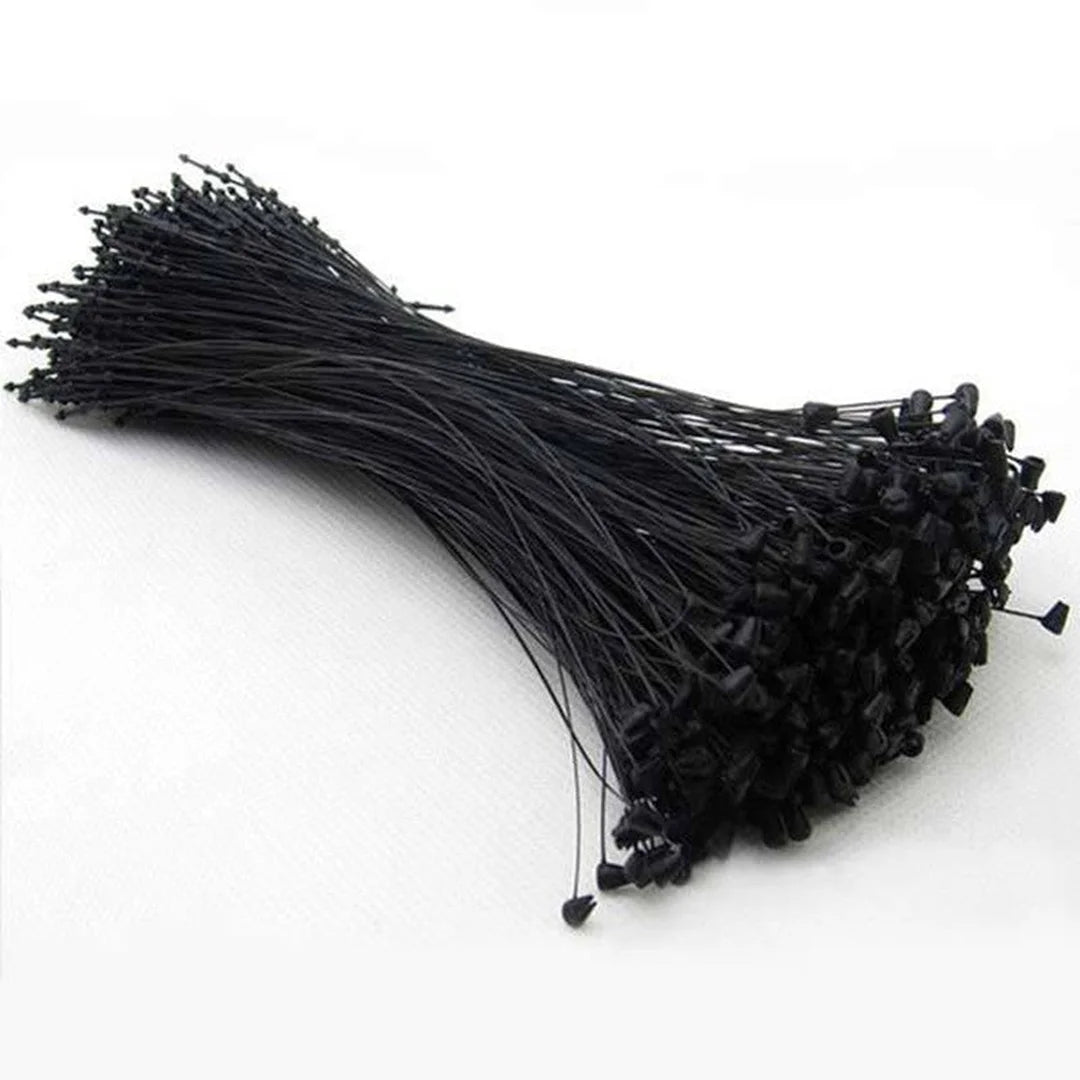 Attaches de sécurité noires en polypropylène fermeture manuelle sans aiguille pour étiquetage magasin