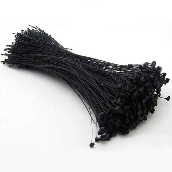 Attaches de sécurité noires en polypropylène fermeture manuelle sans aiguille pour étiquetage magasin