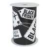 Banderole Black Friday fond noir marquage blanc en polypropylène pour vitrine de magasin