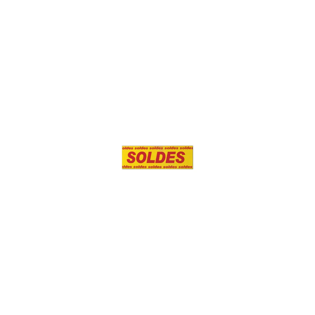Banderole soldes en rouleau polypropylène 150 mm × 10 m, indéchirable et réutilisable
