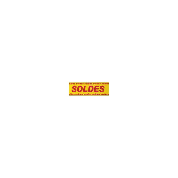 Banderole soldes en rouleau polypropylène 150 mm × 10 m, indéchirable et réutilisable