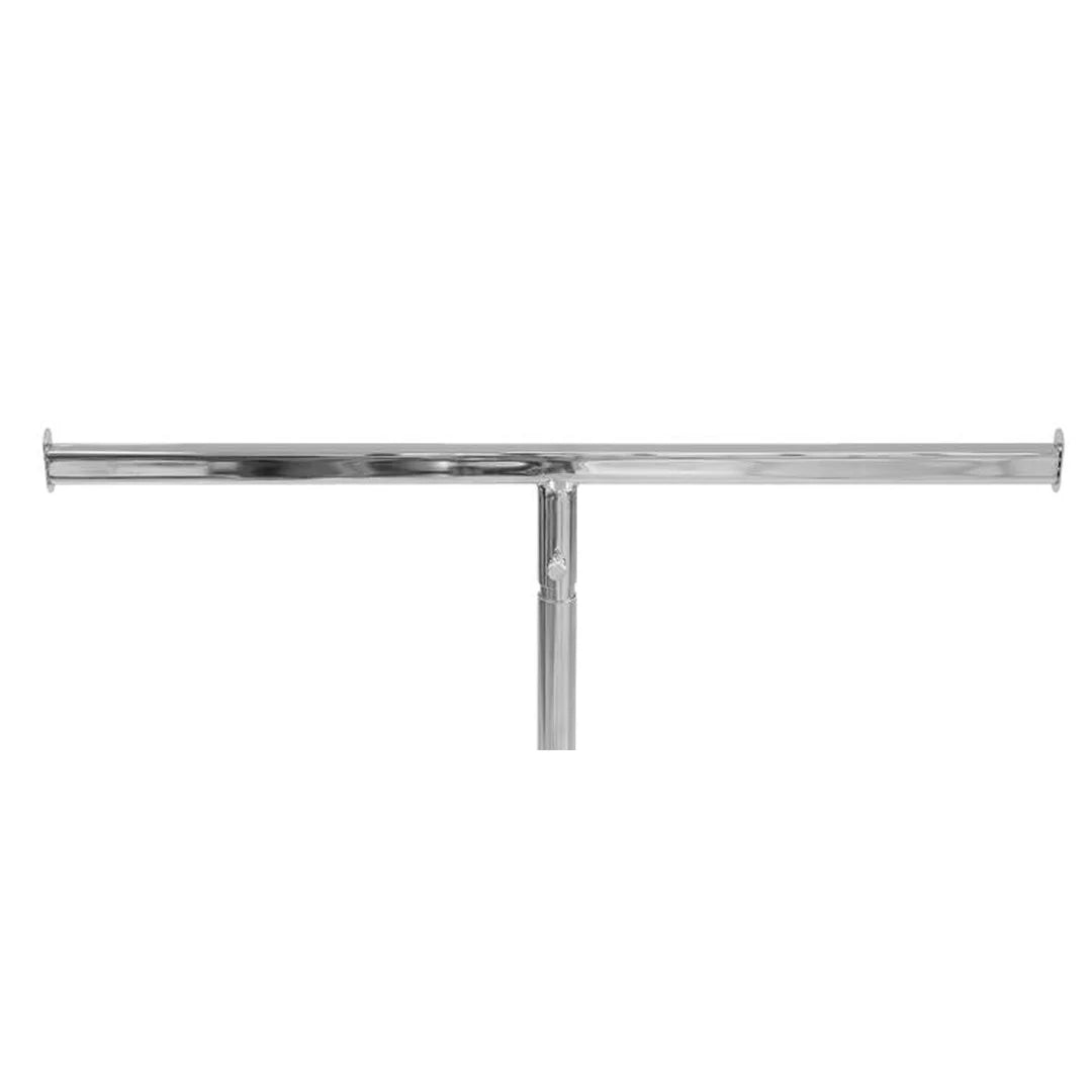 Barre droite chromée section ovale 70 cm, accessoire de penderie pour portant base 799