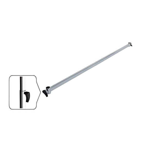 Barre intermédiaire chromée de 150 cm pour portant réglable – accessoire d’agencement professionnel