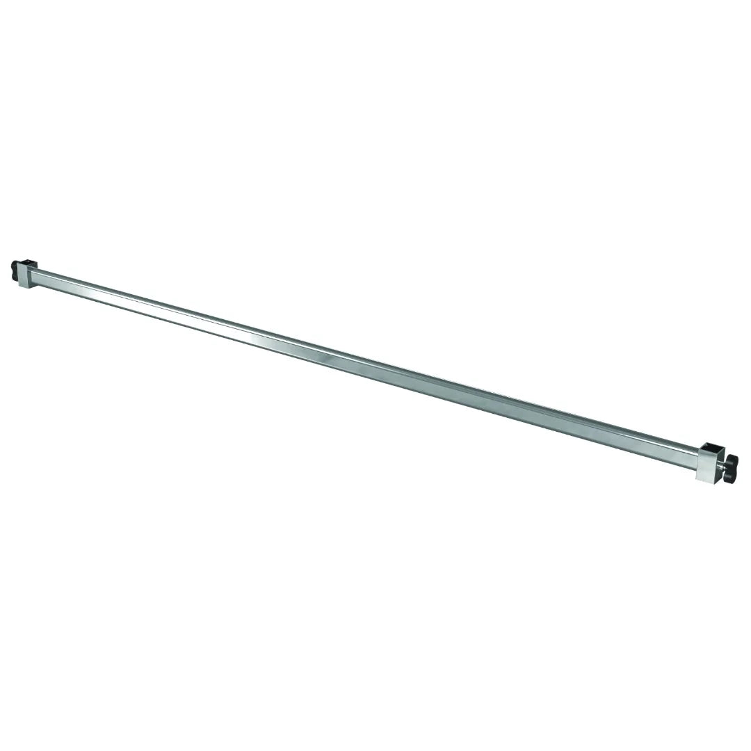 Barre intermédiaire en métal chromé 100 cm pour portant Z ST020R, second niveau d'accrochage textile