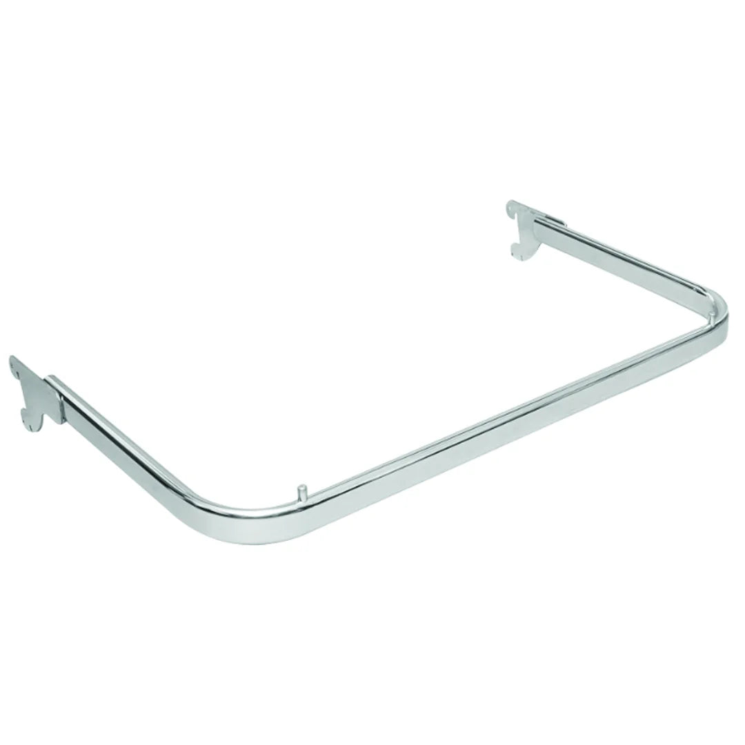 Barre penderie pour crémaillère murale en métal, disponible en chromé, noir et blanc, 60 à 120 cm