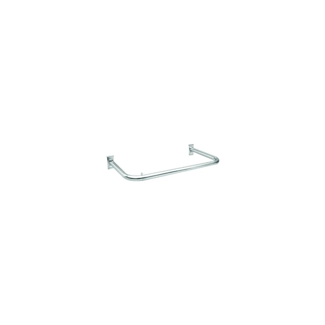 Barre penderie pour grille de magasin, disponible en 370, 550 et 950 mm, fixation tube Ø 25 mm