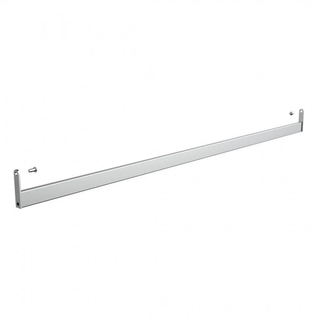 Barre penderie sous rayon pour système Bigshop, tube métal rectangulaire 30×10 mm, disponible en 60 et 100 cm