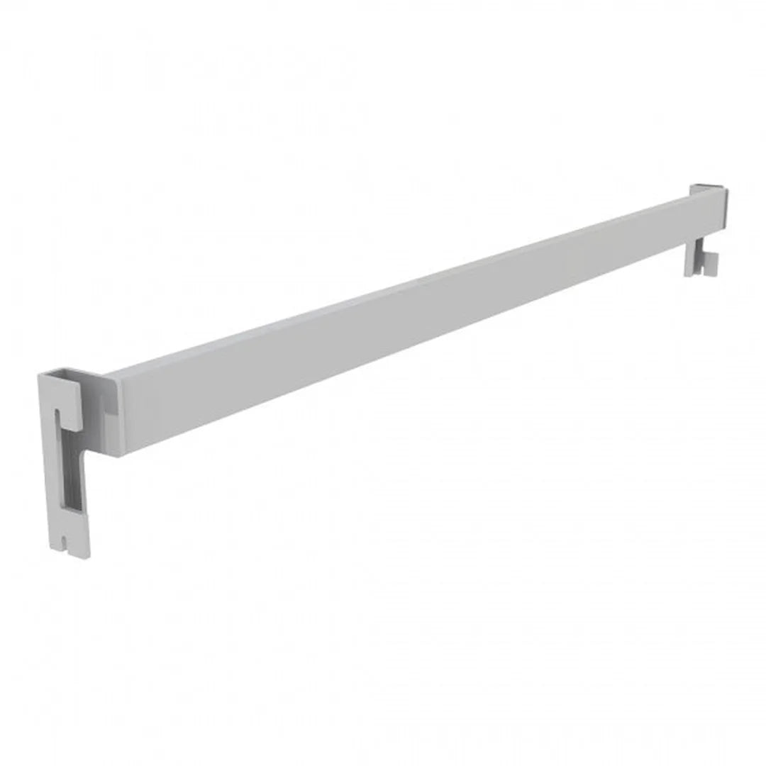 Barre penderie pour système Triplo en tube métal 30×10 mm, finition chromée, pour magasin de vêtements