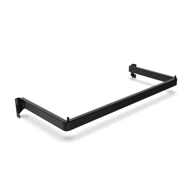 Barre penderie en U pour système mural PaginePali41, tube 30x15 mm, largeurs 60 à 120 cm, finition chromé noir ou blanc
