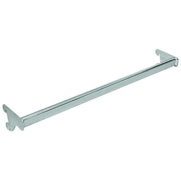 Barre rapprochée pour crémaillères en métal, disponible en 4 largeurs et 3 coloris : chromé, noir, blanc