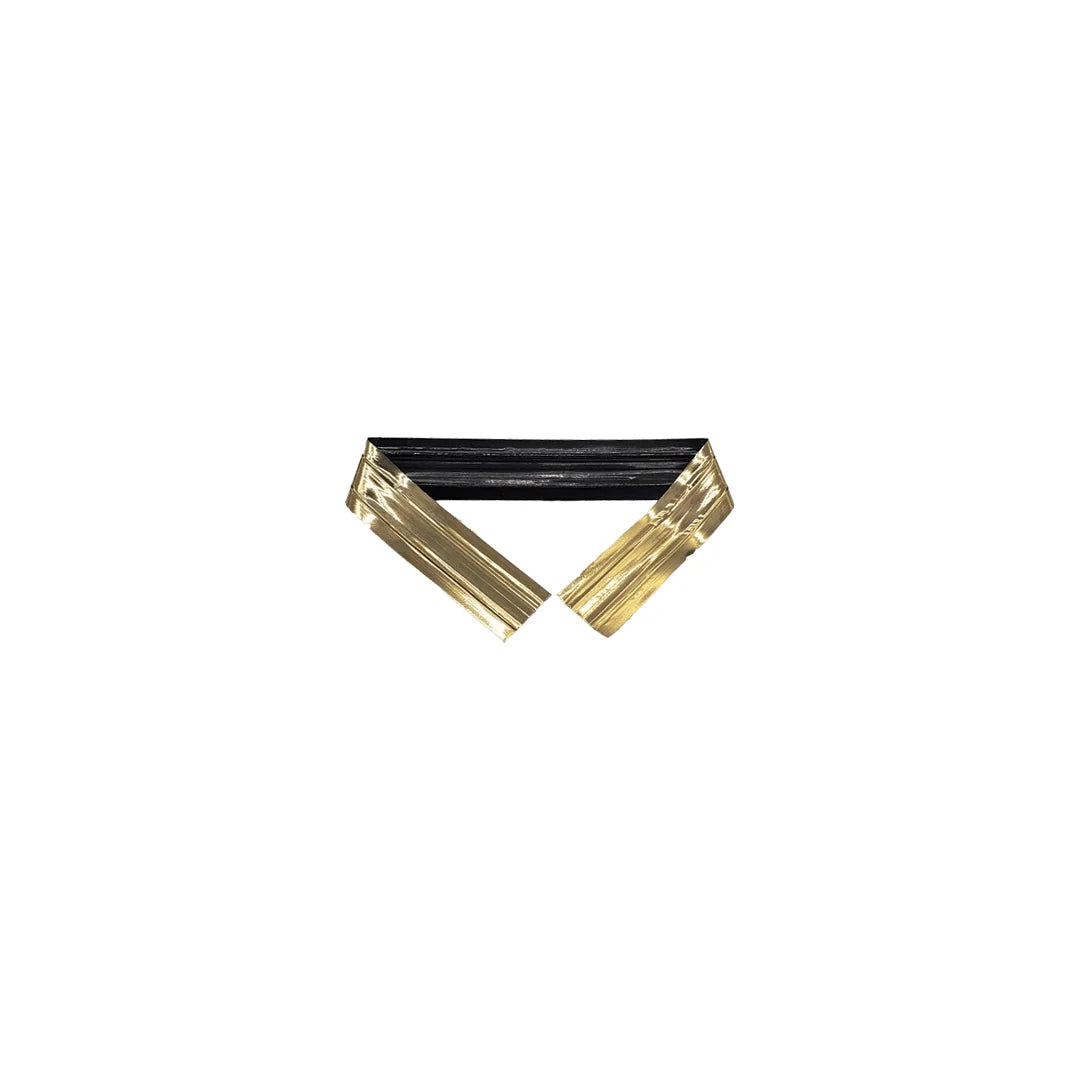 Barrettes de fermeture pour sachets confiseur et SOS, coloris or et noir, lot de 100 pièces