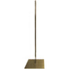 Base carrée en acier brossé 33 × 33 cm pour buste mannequin, finition argent épurée