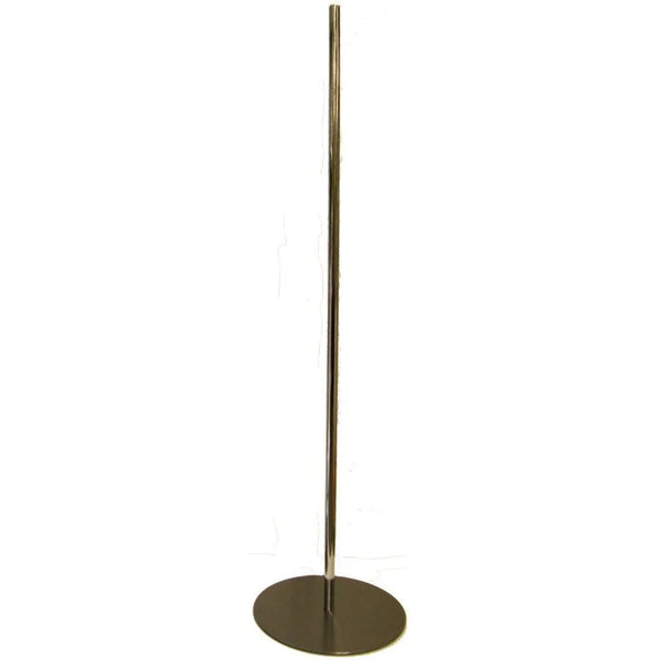 Base ronde en acier brossé Ø 29,5 cm pour buste mannequin, format vitrine