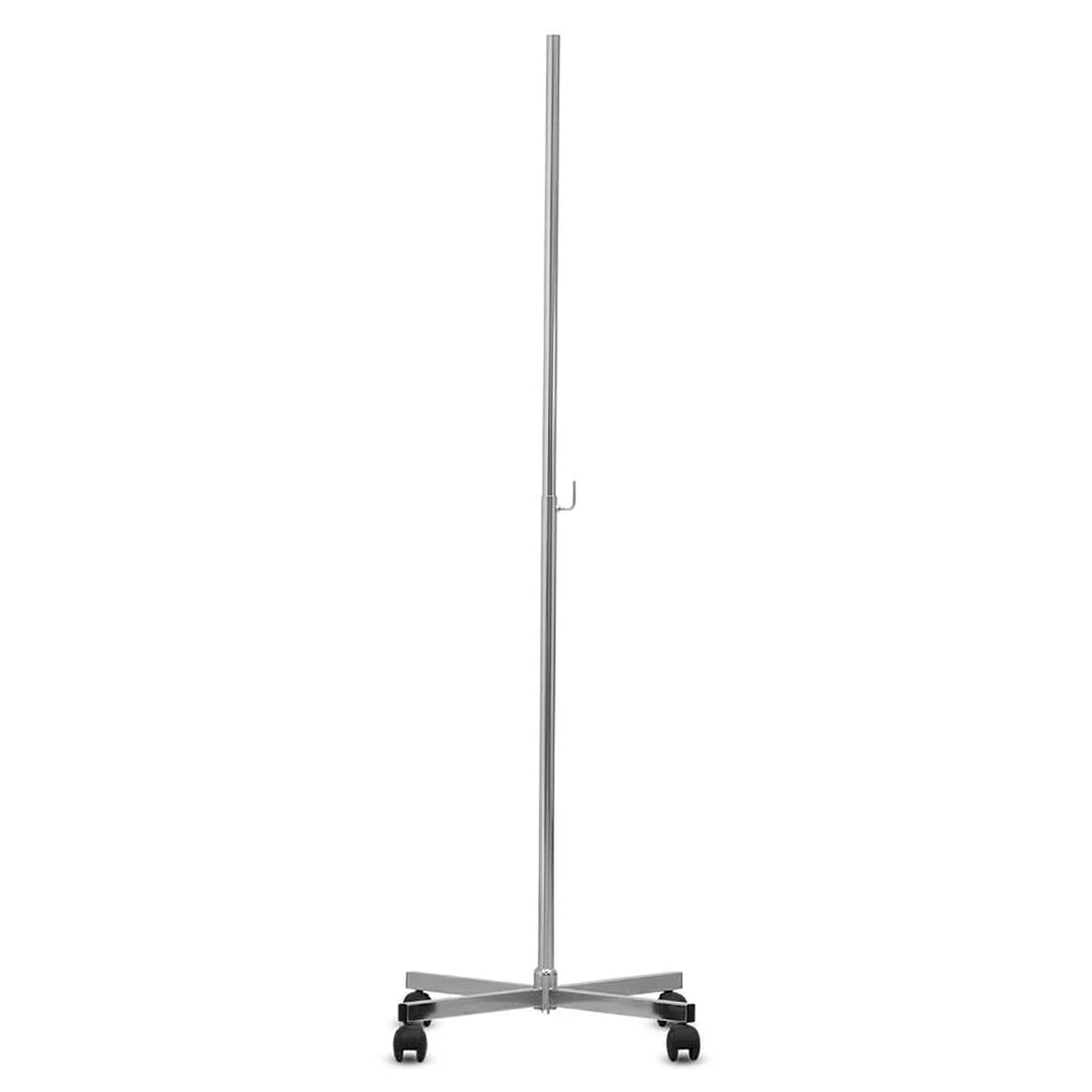 Base de portant multifonctions réglable en hauteur 110-180 cm en métal chromé pour magasin