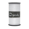 Bobine de ruban organdi semi-transparent blanc 7 mm x 50 m pour emballages élégants et mariages