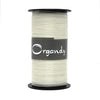 Bobine de ruban organdi semi-transparent crème 7 mm x 50 m pour compositions florales et pochettes cadeaux