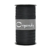 Bobine de ruban organdi semi-transparent noir 7 mm x 50 m pour boutiques cadeaux et fleuristes