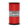 Bobine de ruban organdi semi-transparent rouge 7 mm x 50 m pour emballages cadeaux et compositions florales