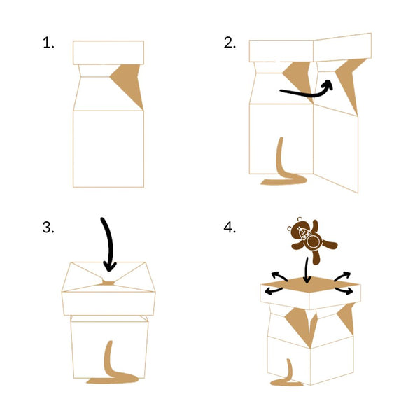 Boîte cube POP UP en kraft guide de montage