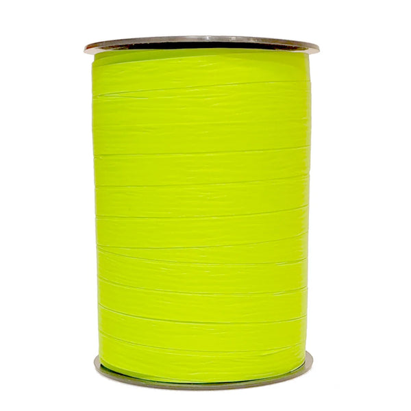 Bolduc crépon mat anis bobine 250 m pour emballage naturel et fleuriste