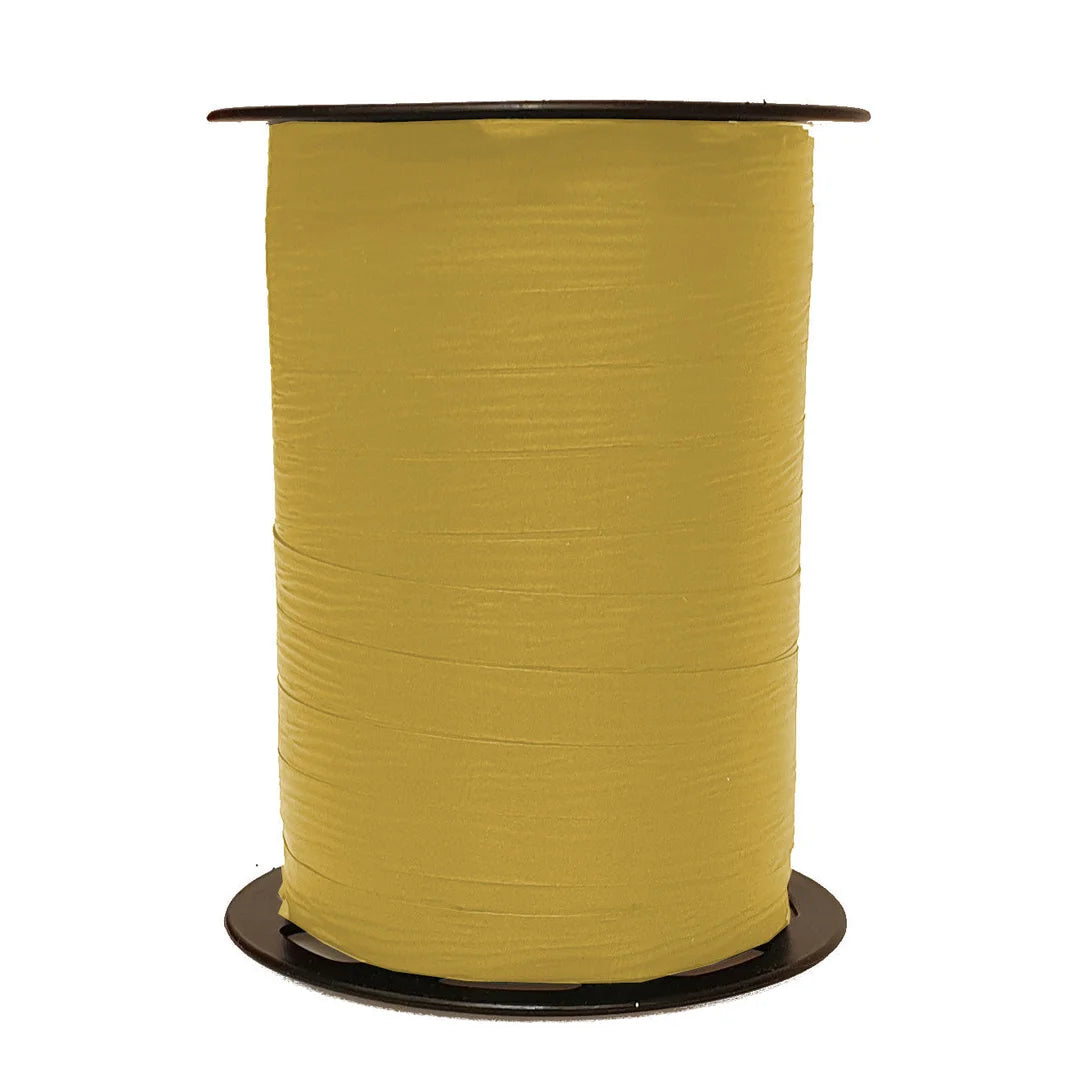 Bolduc crépon mat beige bobine 250 m ruban emballage boutique