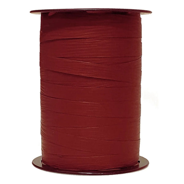 Bolduc crépon mat bordeaux bobine 250 m ruban emballage caviste et épicerie fine