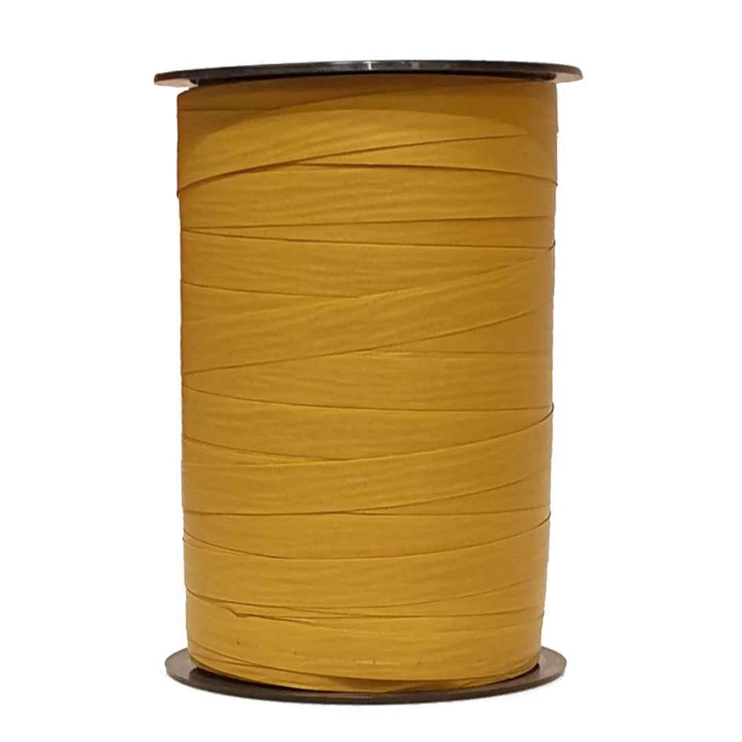 Bolduc crépon mat caramel bobine 250 m pour fleuriste et boutique cadeaux