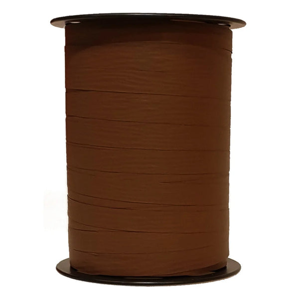 Bolduc crépon mat chocolat bobine 250 m pour épicerie fine et traiteur