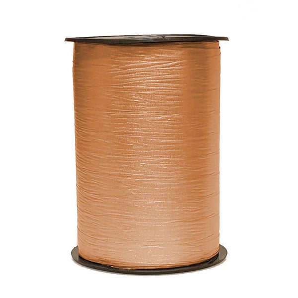 Bolduc crépon mat cuivre bobine 250 m pour emballage premium et bijouterie