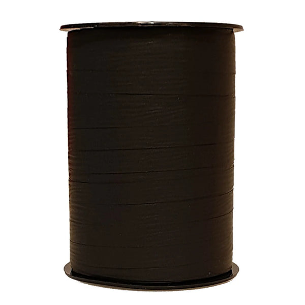 Bolduc crépon mat noir corbeau bobine 250 m pour emballage premium