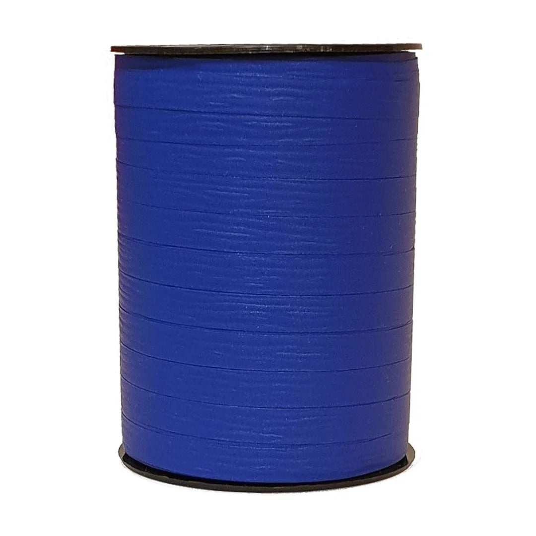 Bolduc crépon mat nuit bobine 250 m ruban bleu foncé emballage premium