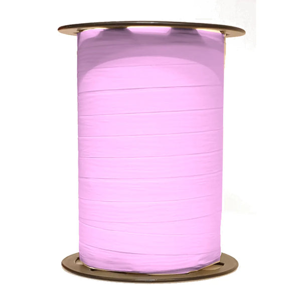 Bolduc crépon mat rose clair dragée bobine 250 m ruban emballage boutique