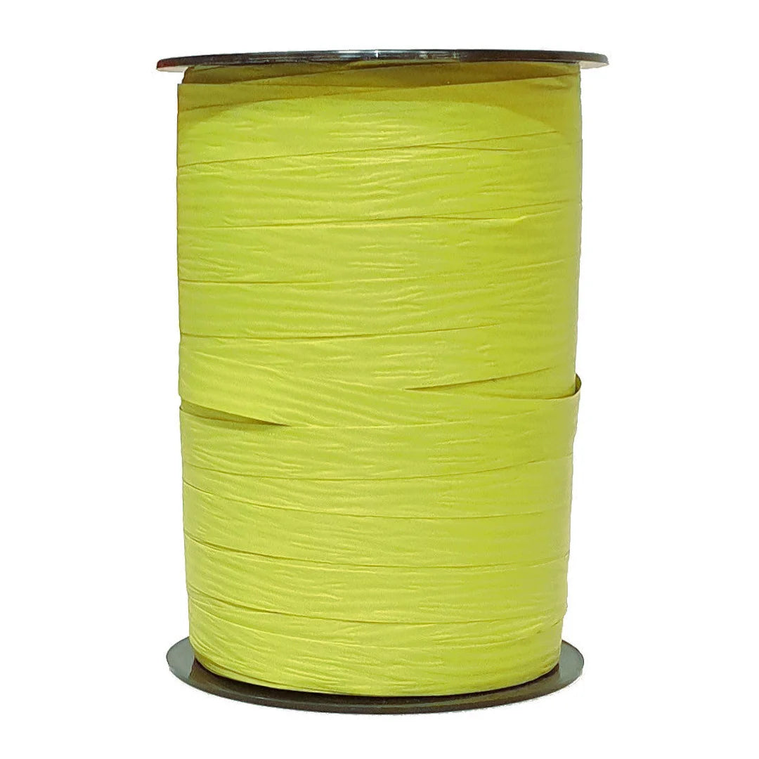 Bolduc crépon mat tilleul bobine 250 m ruban vert pâle emballage professionnel