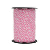 Bolduc décoratif imprimé fleurs coloris rose, largeur 10 mm, bobine de 225 m