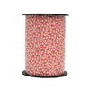 Bolduc décoratif imprimé fleurs coloris rouge, largeur 10 mm, bobine de 225 m