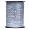 Bobine de bolduc imprimé Plaisir d'offrir coloris blanc et argent miroir, 10 mm x 225 m