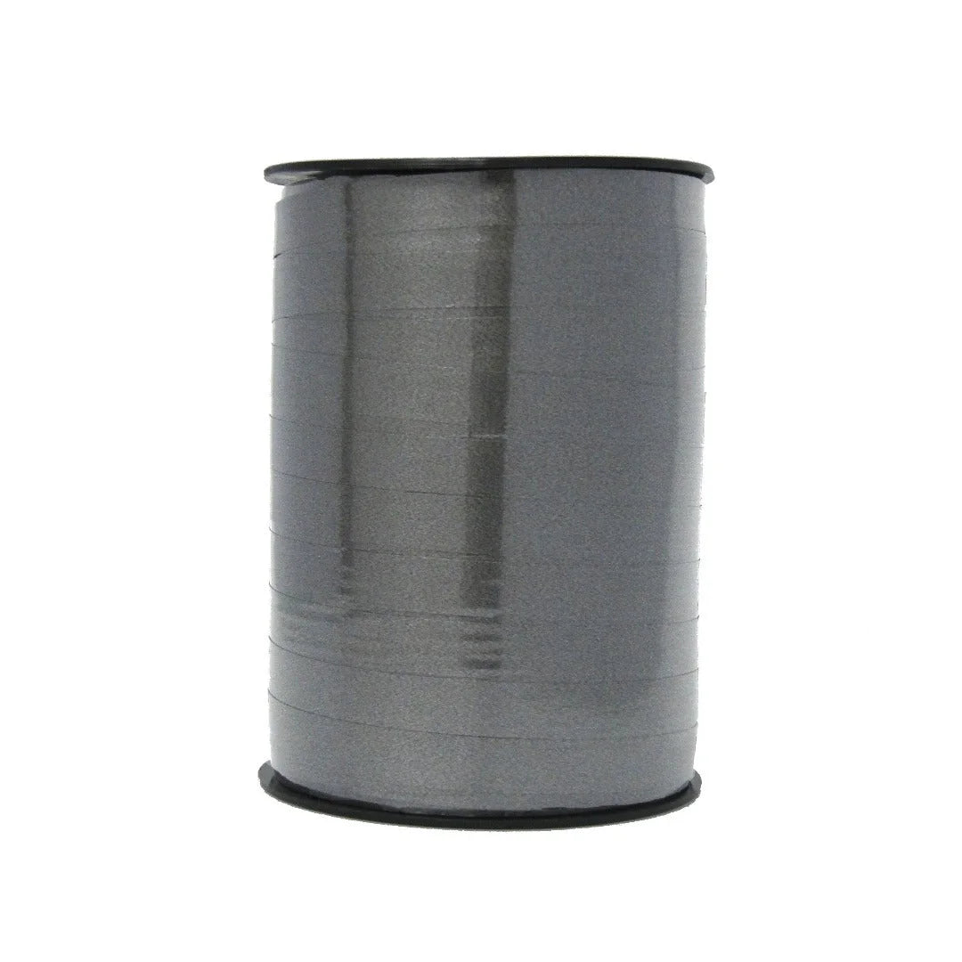 Bolduc laqué diamant coloris anthracite 10 mm × 250 m – ruban brillant pour boutique premium