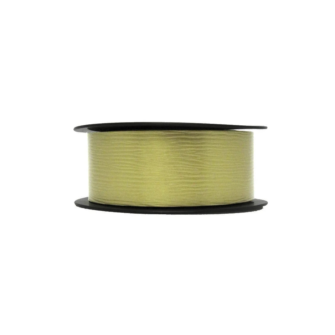 Bobine de bolduc mat crépon coloris or – finition texturée mate pour emballage cadeau haut de gamme