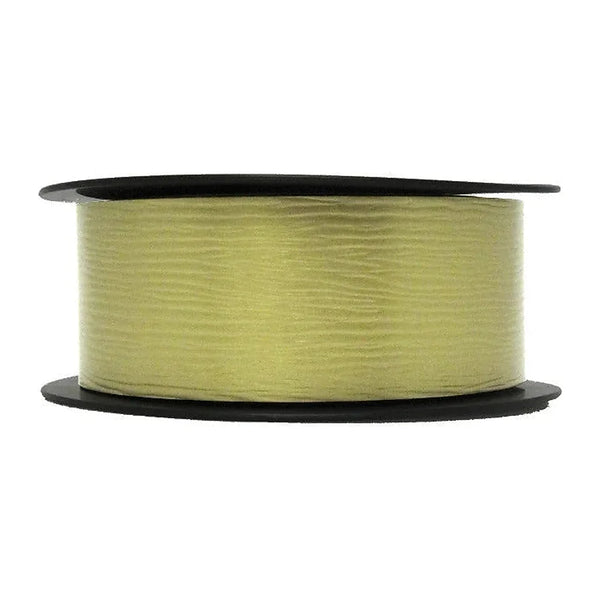 Bobine de bolduc mat crépon coloris or – finition texturée mate pour emballage cadeau haut de gamme