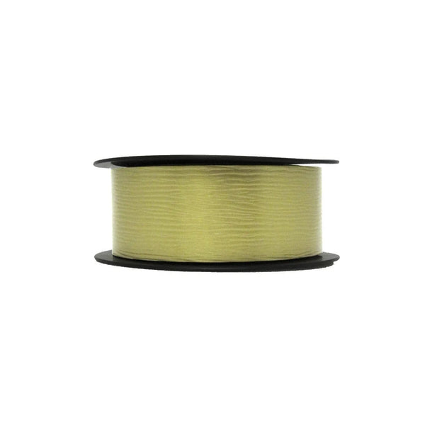 Bobine de bolduc mat crépon coloris or – finition texturée mate pour emballage cadeau haut de gamme
