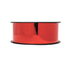 Bobine de bolduc miroir métallique coloris rouge, 100 m, pour emballages festifs et vitrines