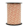 Bolduc Noël étoiles rouge sur crème motif Iseo 10 mm 225 m