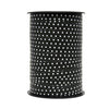 Bolduc pois mats blanc sur noir 10 mm × 225 m — ruban cadeau imprimé pour commerces et concept stores