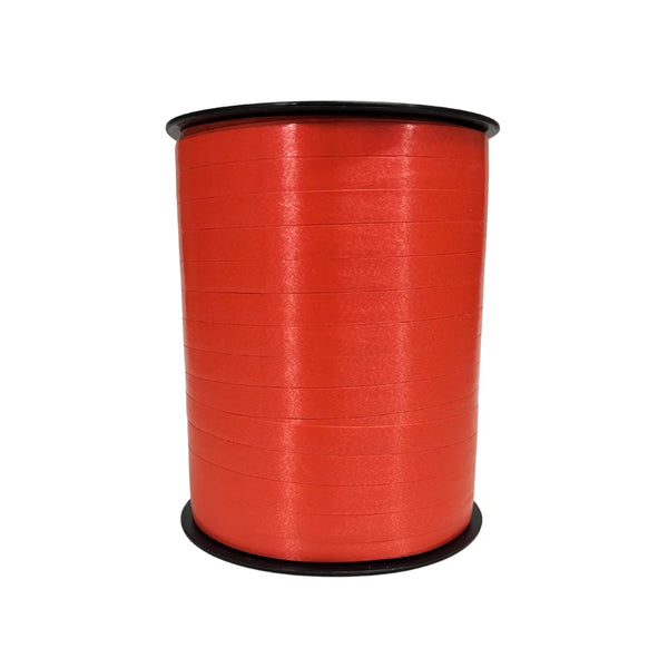 Bobine de bolduc satiné 7 mm × 500 m coloris rouge pour emballage cadeau
