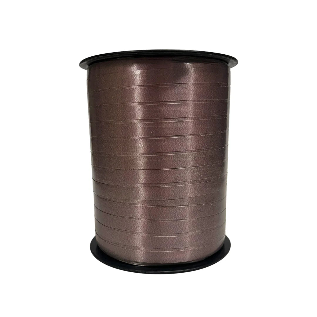 Bobine de bolduc satiné 7 mm × 500 m coloris violet gris pour emballage élégant