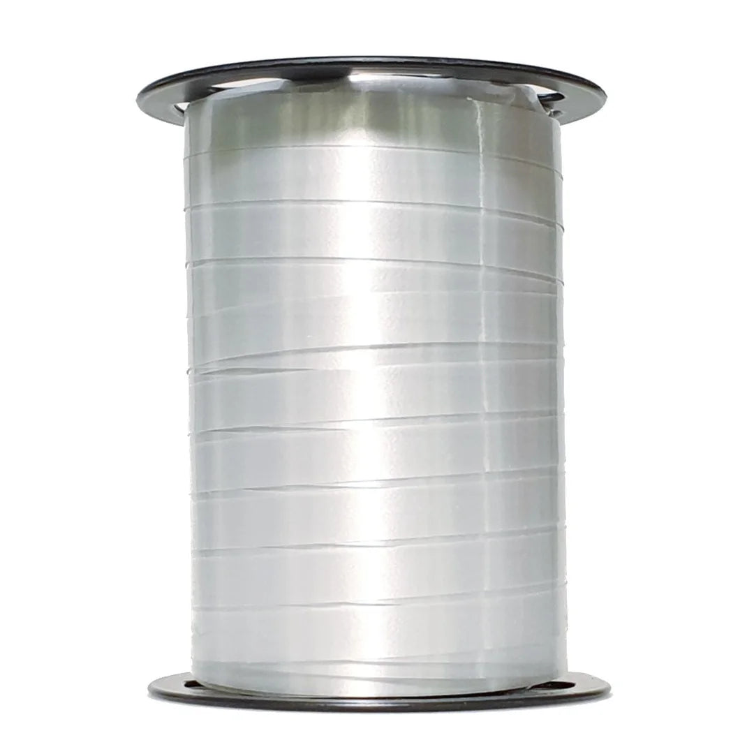 Bolduc satiné 250 m coloris Argent pour emballage cadeau et vitrine