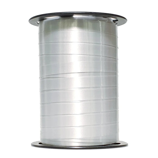 Bolduc satiné 250 m coloris Argent pour emballage cadeau et vitrine