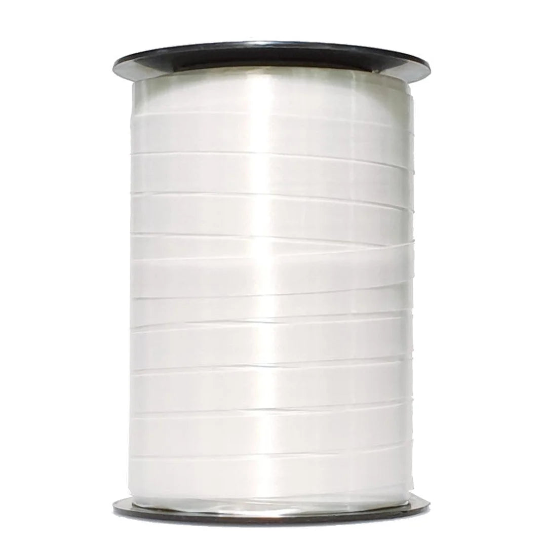 Bolduc satiné 250 m coloris Blanc pour emballage cadeau boutique
